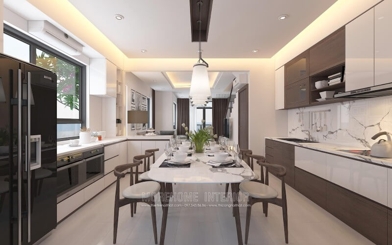 Mẫu tủ bếp biệt thự hiện đại đẹp và đẳng cấp nhất hiện nay Tủ bếp hiện đại đẹp