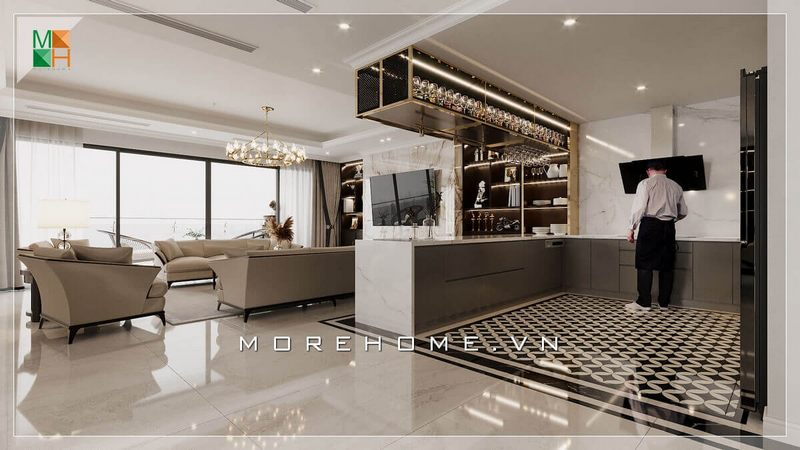 Bộ sofa phòng khách đẹp, sang trọng biến không gian phòng khách trở nên cao cấp hơn.