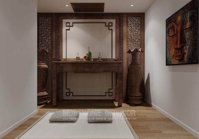 Thiết kế nội thất phòng phòng thờ chung cư