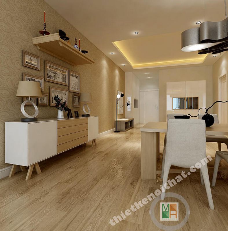 Mẫu bàn thờ treo tường hiện đại phù hợp với không gian diện tích hạn chế.