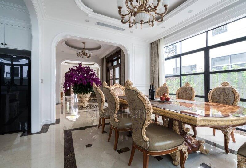 Thi công nội thất phòng ăn đẹp cao cấp cho biệt thự Vinhomes imperia Hải Phòng